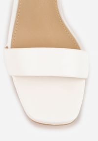 Born2be - Białe Sandały VICES na Słupku z Wkładką ze Skóry Naturalnej Azirera. Zapięcie: pasek. Kolor: biały. Materiał: skóra. Obcas: na słupku. Styl: wizytowy #3