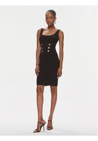 Pinko Sukienka dzianinowa Cactus 102879 A1LK Czarny Slim Fit. Kolor: czarny. Materiał: wiskoza
