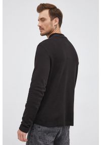 Calvin Klein Jeans Longsleeve bawełniany J30J318646.4890 kolor czarny gładki. Okazja: na co dzień. Kolor: czarny. Materiał: bawełna. Długość rękawa: długi rękaw. Wzór: gładki. Styl: casual #5
