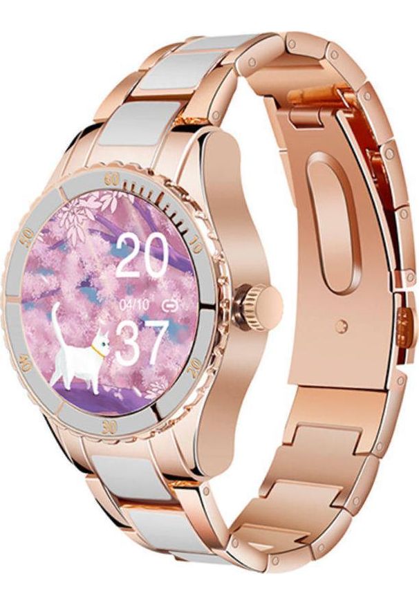 Smartwatch Rubicon RNCE82 Różowe złoto (RNCE82). Rodzaj zegarka: smartwatch. Kolor: różowy, złoty, wielokolorowy