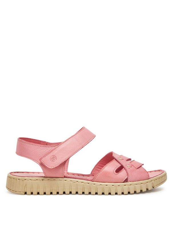 Sandały Manitu. Kolor: różowy
