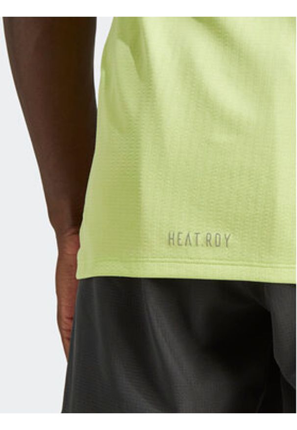 Adidas - adidas Koszulka techniczna Designed 4 Training HEAT.RDY HIIT Training IM1120 Zielony Slim Fit. Kolor: zielony. Materiał: syntetyk