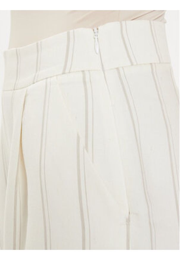 Tamaris Apparel Spodnie materiałowe Carrara TAW0533 Écru Wide Leg. Materiał: wiskoza