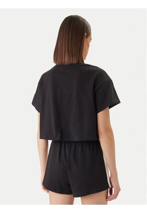 Calvin Klein Swimwear T-Shirt LV00Q61201 Czarny Relaxed Fit. Kolor: czarny. Materiał: bawełna