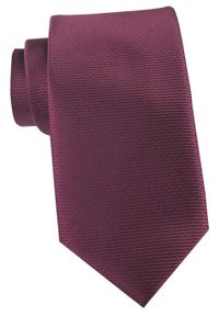 Krawat Męski - Angelo di Monti - Bordo, Drobna Faktura Materiału. Kolor: czerwony. Materiał: materiał. Styl: elegancki, wizytowy #1