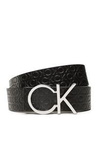 Calvin Klein Pasek Damski K60K610156 Czarny. Kolor: czarny. Materiał: skóra