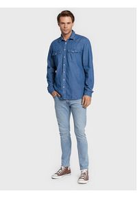 !SOLID - Solid Koszula jeansowa 21107055 Niebieski Regular Fit. Kolor: niebieski. Materiał: bawełna #6