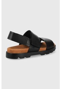 Camper sandały skórzane Brutus Sandal męskie kolor czarny. Zapięcie: rzepy. Kolor: czarny. Materiał: skóra