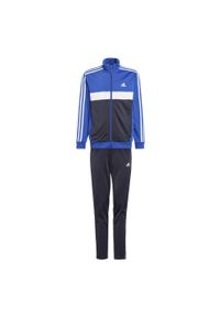 Adidas - Dres Essentials 3-Stripes Tiberio. Kolor: czarny, biały, wielokolorowy, niebieski. Materiał: dresówka. Styl: elegancki