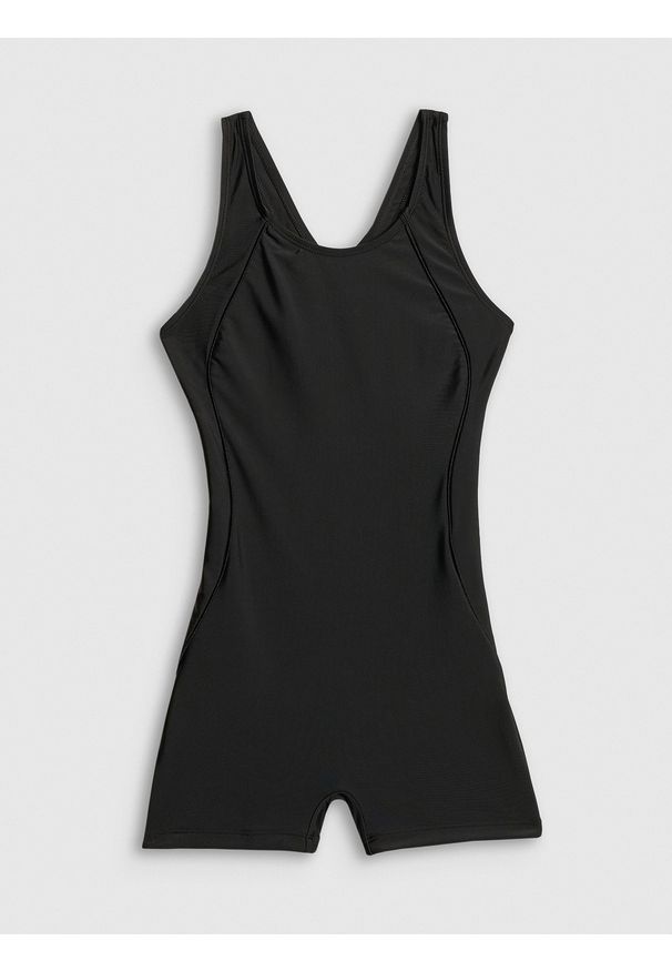 4f - 4F Kostium kąpielowy jednoczęściowy dziewczęcy - czarny 146/152 (10-12 lat). Kolor: czarny. Materiał: materiał