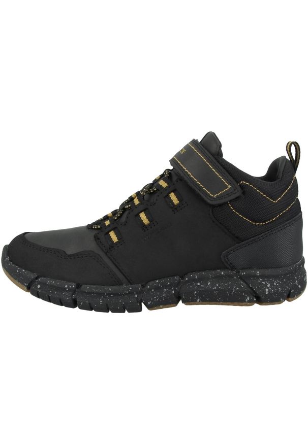 Buty Geox Model J Flexyper Boy B Abx Kolor Czarny. Kolor: czarny. Materiał: tkanina, skóra. Sport: turystyka piesza