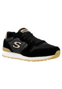 skechers - Buty do chodzenia damskie Skechers 111BLK. Zapięcie: sznurówki. Kolor: wielokolorowy, czarny. Materiał: materiał, tkanina. Szerokość cholewki: normalna. Sport: turystyka piesza