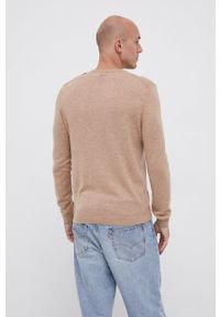 Napapijri - Sweter wełniany. Okazja: na co dzień. Kolor: beżowy. Materiał: wełna. Długość rękawa: długi rękaw. Długość: długie. Styl: casual #5