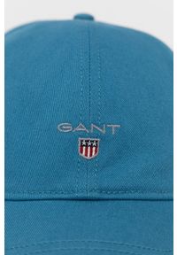 GANT - Gant Czapka gładka. Kolor: niebieski. Wzór: gładki