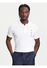 United Colors of Benetton - United Colors Of Benetton Polo 3089U302J Biały Regular Fit. Typ kołnierza: polo. Kolor: biały. Materiał: bawełna #1