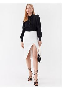 Elisabetta Franchi Spódnica ołówkowa GO-027-32E2-V390 Biały Slim Fit. Kolor: biały. Materiał: syntetyk #3