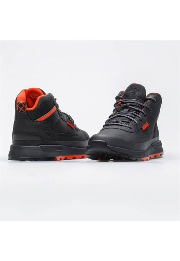 Buty do chodzenia dla dzieci Timberland Field Trekker Mid. Zapięcie: sznurówki. Kolor: czarny. Materiał: materiał, syntetyk. Szerokość cholewki: normalna. Sport: turystyka piesza