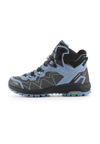 ALPINE PRO - Buty wysokie trekkingowe damskie Alpine Pro Cerne 2 Vibram. Kolor: niebieski. Materiał: skóra, welur. Styl: sportowy. Sport: turystyka piesza