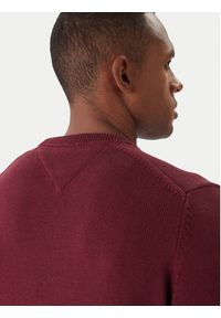 Tommy Jeans Sweter DM0DM21787 Bordowy Regular Fit. Kolor: czerwony. Materiał: bawełna #4