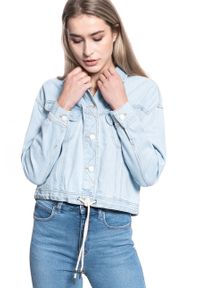 Lee - DAMSKA KURTKA JEANSOWA LEE RIDER DRAWSTRING JKT RELAXED L54LGGQB 112112791. Materiał: jeans #7