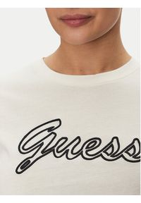 Guess T-Shirt V5GI02 K9RM1 Écru Slim Fit. Materiał: bawełna