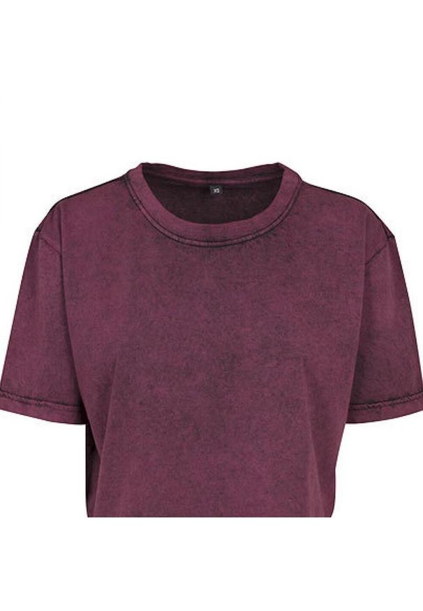 BUILD YOUR BRAND - Koszulka Damska Acid Wash Crop T-shirt. Kolor: wielokolorowy, różowy, czarny