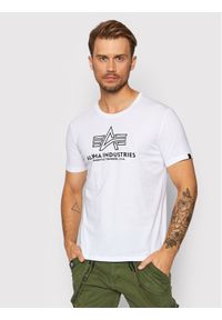 Alpha Industries T-Shirt Basic 118505 Biały Regular Fit. Kolor: biały. Materiał: bawełna