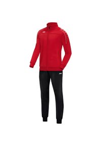 Dres Jako polyester Classico. Kolor: czerwony. Materiał: dresówka #1