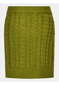 Sisley Spódnica mini 17L3M0008 Zielony Slim Fit. Kolor: zielony. Materiał: wełna #4