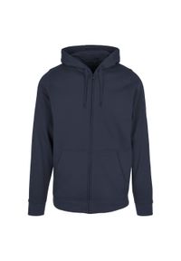 BUILD YOUR BRAND - Bluza Z Kapturem Unisex Dla Dorosłych Pełen Suwak Basic. Typ kołnierza: kaptur. Kolor: niebieski