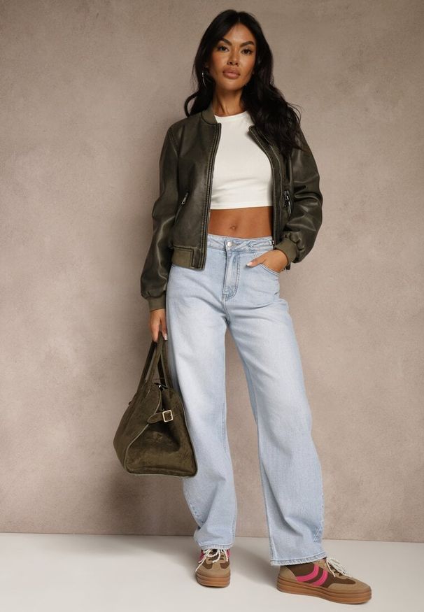 Renee - Niebieskie Jeansy Slouchy High Waist Vilinnessa. Stan: podwyższony. Kolor: niebieski