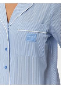 Guess Piżama O5GX10 WH1K1 Niebieski Regular Fit. Kolor: niebieski. Materiał: bawełna
