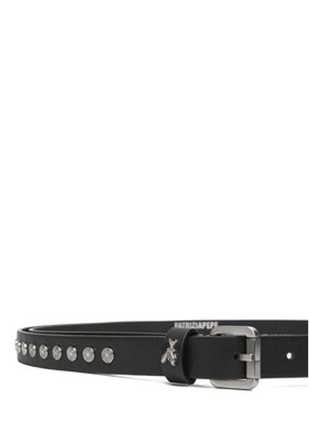 Patrizia Pepe Pasek Damski 2W0026/L163-K103 Czarny. Kolor: czarny. Materiał: skóra