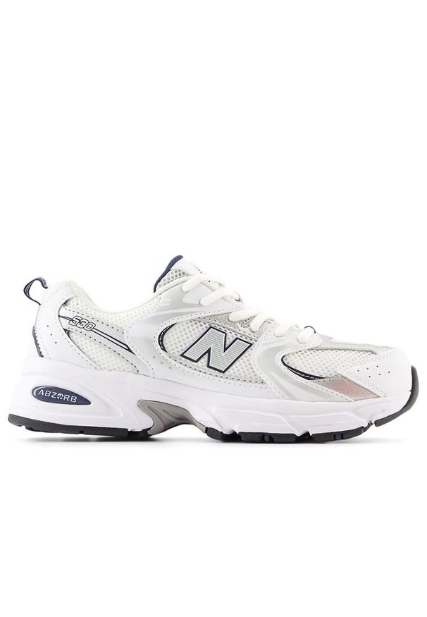 Buty New Balance GR530SB1 - białe. Okazja: na co dzień. Kolor: biały. Materiał: guma, syntetyk, materiał. Szerokość cholewki: normalna