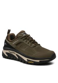 skechers - Skechers Trekkingi Recon 237333/OLBK Khaki. Kolor: brązowy. Materiał: skóra. Sport: turystyka piesza #1