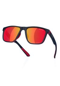 Okulary przeciwsłoneczne unisex z polaryzacja OPC Miami kat.3 + etui. Kolor: czerwony, czarny, wielokolorowy