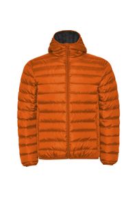 ROLY - Męska Pikowana Kurtka Ocieplana Norway. Kolor: pomarańczowy. Sport: turystyka piesza