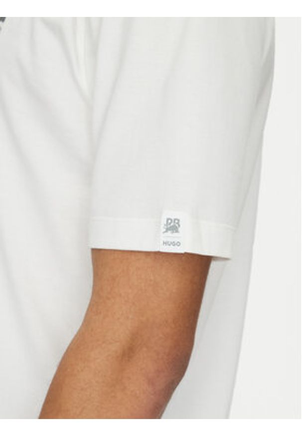 Hugo - HUGO Polo Dodac_RB 50542748 Biały Regular Fit. Typ kołnierza: polo. Kolor: biały. Materiał: bawełna
