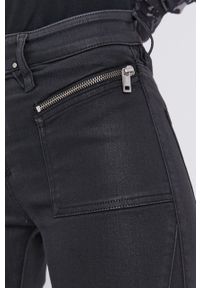 Diesel Spodnie damskie kolor czarny dopasowane high waist. Stan: podwyższony. Kolor: czarny #3