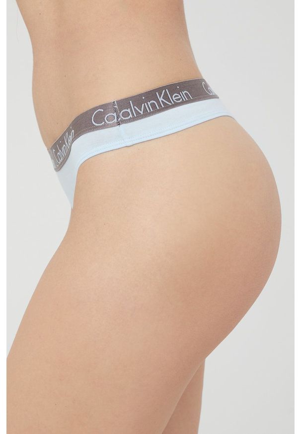 Calvin Klein Underwear stringi. Kolor: niebieski