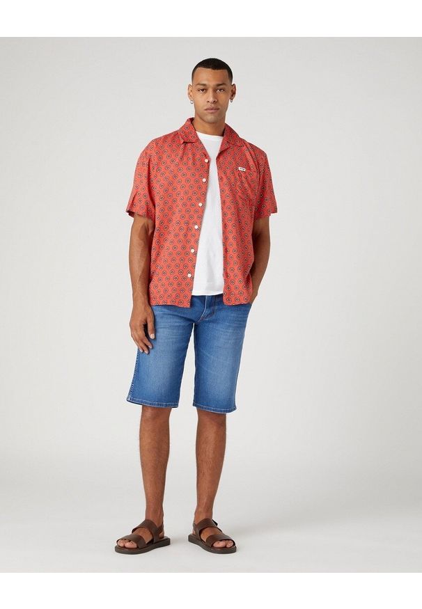 Wrangler - WRANGLER COLTON SHORTS MĘSKIE SZORTY SPODENKI BLUE VORTEX W16CXPZ35 112330744