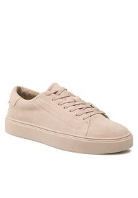 Calvin Klein Sneakersy Low Top Lace Up Sue HM0HM00989 Beżowy. Kolor: beżowy. Materiał: zamsz, skóra #4