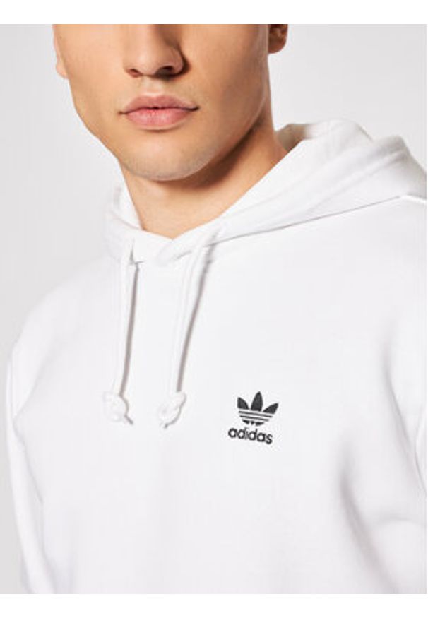 Adidas - adidas Bluza adicolor Essentials Trefoil H34649 Biały Regular Fit. Kolor: biały. Materiał: syntetyk