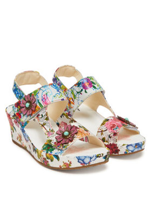 Laura Vita Sandały Facdiao 37 Kolorowy. Materiał: skóra. Wzór: kolorowy