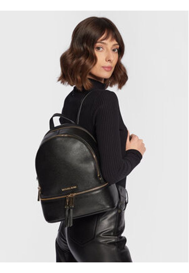 MICHAEL Michael Kors Plecak Rhea Zip 30S5GEZB1L Czarny. Kolor: czarny. Materiał: skóra