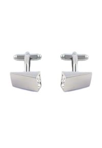 Adam Collection - Spinki do mankietów z białymi kryształami A23. Kolor: biały #1