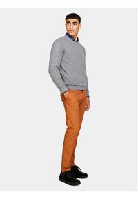 Sisley Sweter 102HS1B17 Szary Slim Fit. Kolor: szary. Materiał: syntetyk #4