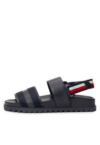 TOMMY HILFIGER - Tommy Hilfiger Sandały Elevated Hilfiger Strappy Sandal FM0FM05008 Granatowy. Kolor: niebieski. Materiał: skóra #7