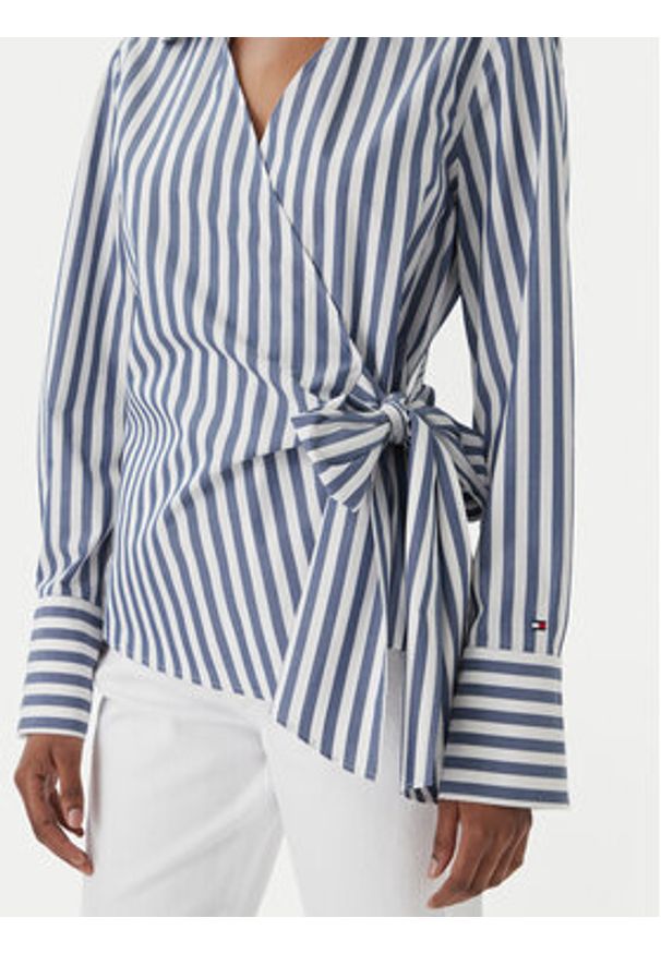 TOMMY HILFIGER - Tommy Hilfiger Koszula WW0WW49650 Niebieski Slim Fit. Kolor: niebieski. Materiał: bawełna
