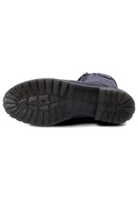 Granatowe Botki Simen Damskie Ocieplane Obuwie. Okazja: na co dzień. Zapięcie: sznurówki. Kolor: niebieski. Materiał: nubuk. Styl: casual, elegancki #6